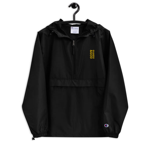 Guards &God Vertical Tuscan Embroidered Champion Packable Jacket
